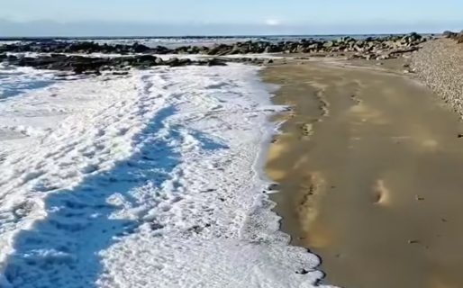 El mar se habría congelado en Tierra del Fuego