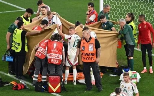 Preocupación en Escocia vs Hungría por la Eurocopa: un futbolista fue retirado en ambulancia