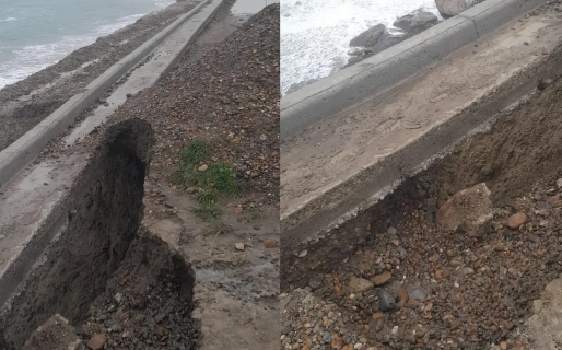 La lluvia generó desmoronamientos en el Camino ARA San Juan