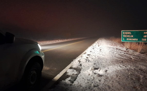 Piden precaución para circular rutas ante calzada húmeda y escarcha en sectores