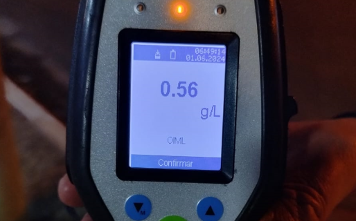 Cinco alcoholemias positivas en un operativo de control vehicular