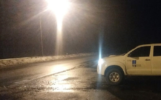 Piden precaución para circular rutas ante calzada con agua y escarcha en sectores