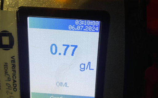 Se detectaron 4 alcoholemias positivas en un operativo de tránsito