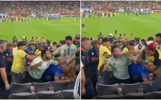 Brutal pelea en la tribuna: a un hincha mexicano lo noquearon dos veces en el partido ante Ecuador