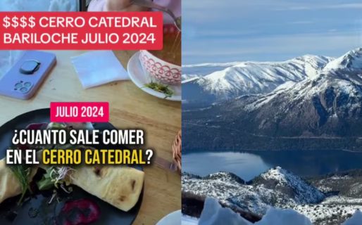 Fue a comer al Cerro Catedral en Bariloche y mostró el ticket final: cuánto gastó