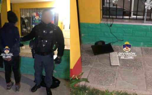 Intentó robar elementos de un jardín maternal y lo atraparon