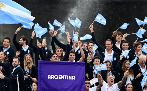 La delegación argentina desfiló en la ceremonia inaugural de los Juegos Olímpicos de París 2024