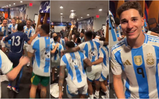 El festejo de la Selección argentina en el vestuario tras ganar la Copa América y la euforia de Lionel Scaloni