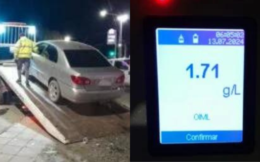 Conducía borracho, provocó un accidente y culpó a los frenos
