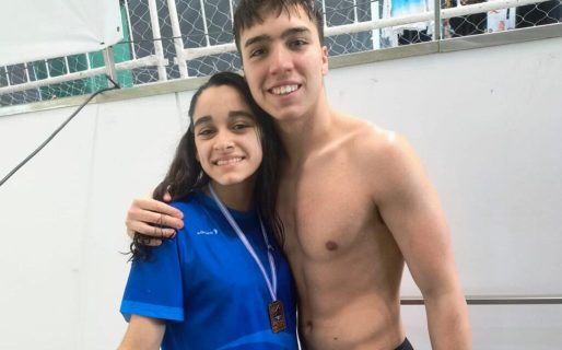 Podios para Brisa Auger y Mateo Luna Aseff en el Nacional Juvenil de Natación
