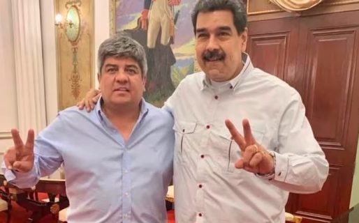 Pablo Moyano respaldó a Nicolás Maduro con una sugestiva foto en WhatsApp