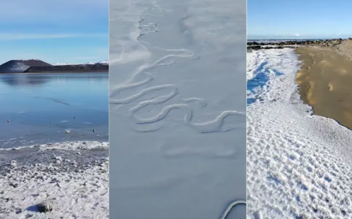 Frío extremo: La ola polar en Santa Cruz congeló hasta un río