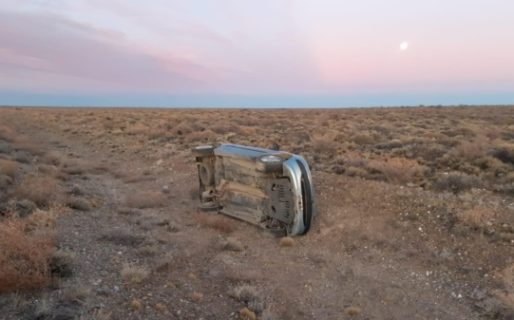 Una familia comodorense volcó en la Ruta 40 por el mal estado del camino