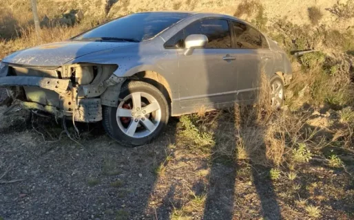 Perdió el control del auto y volcó cuando viajaba de Comodoro a Madryn