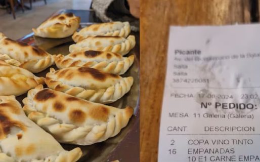 Un joven pidió 16 empanadas y dos copas de vino en un restaurante de Salta y se sorprendió por lo que gastó