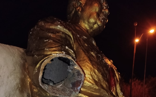 Robaron el brazo del busto de la madre de Juan Domingo Perón: “Se dieron cuenta que era de bronce”
