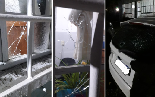 Apedrearon la Comisaría de Diadema e hirieron a la jefa en la cabeza