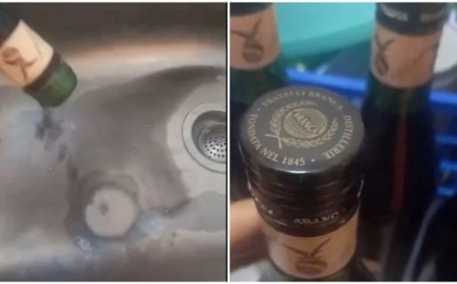 Quería comprar fernet, pero recibió botellas con pintura