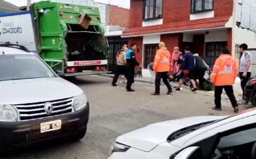 Un trabajador resultó herido tras un accidente en el camión recolector de residuos
