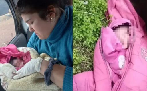 Encontraron un bebé recién nacido abandonado, envuelto en una campera y en medio de calle