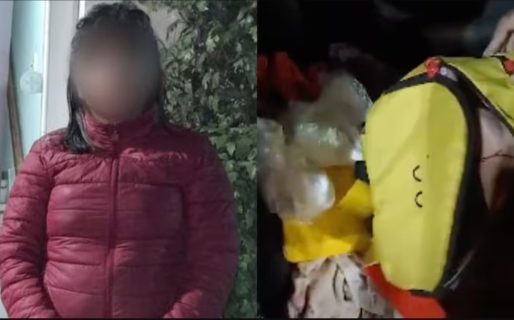 Detuvieron a una mujer que guardaba más de un kilo de cocaína en la mochila de una nena