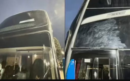 Atacaron con piedras el micro de River antes del partido ante Colo Colo por la Copa Libertadores