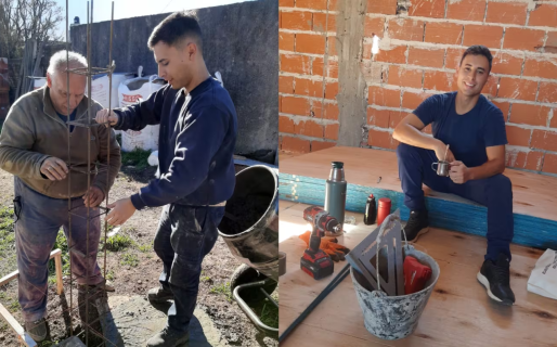 Aprendió sobre albañilería mirando videos de YouTube y en dos años construyó su casa: “La hice con amor”