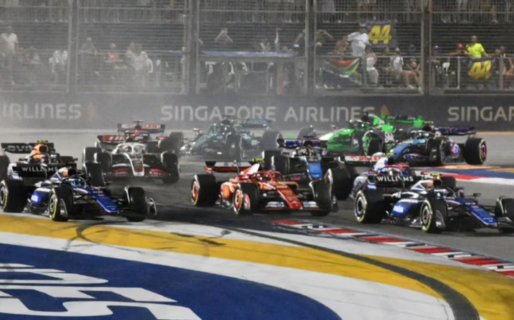 La espectacular largada de Colapinto en el GP de Singapur: superó tres autos con una gran maniobra