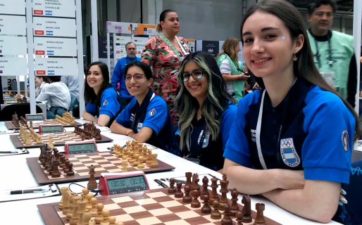 Histórico: el equipo femenino argentino logró en Budapest su mejor marca en una Olimpíada de ajedrez