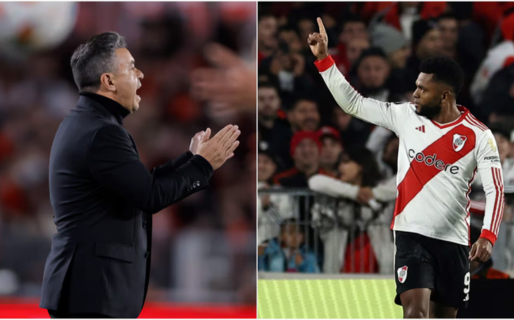 Qué le dijo Gallardo a Borja tras retarlo durante el partido de River ante Atlético Tucumán