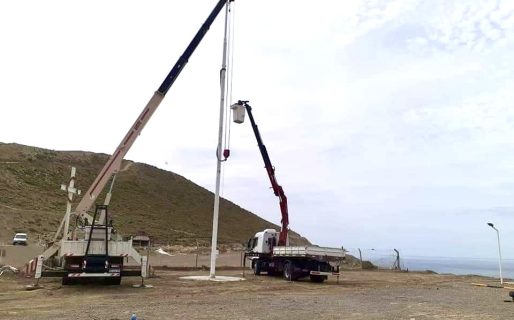 Se robaron el mástil de la bandera del mirador en el Cerro Chenque