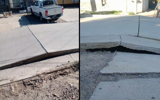 Vecinos del Barrio Sismográfica denunciaron levantamientos en el pavimento: «Hace tres meses esperamos reparaciones en los puntos más críticos»
