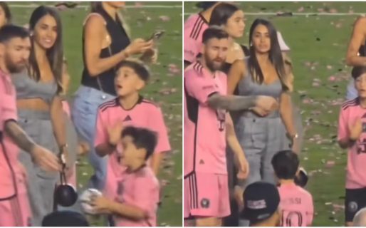 Lionel Messi tuvo que intervenir ante una pelea entre dos de sus hijos en pleno festejo del Inter Miami