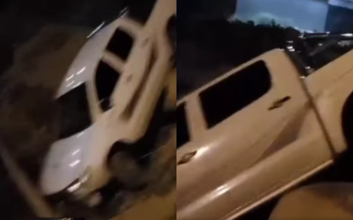Una camioneta cayó a un zanjón