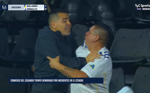 Boca le ganaba a Gimnasia, pero el partido se demoró por incidentes