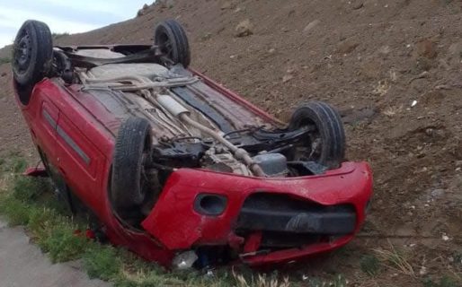 Un automovilista volcó en Ruta 3 a la altura del cerro Chenque