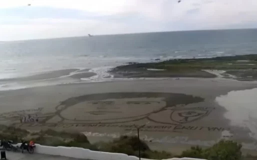 El impresionante homenaje que le hicieron a Franco Colapinto en una playa de Argentina