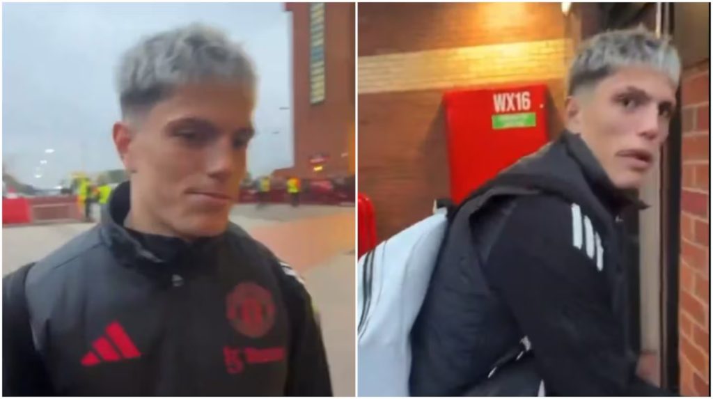 Tenso Rapper Manchester El tenso cruce de Alejandro Garnacho con un hincha del Manchester ...