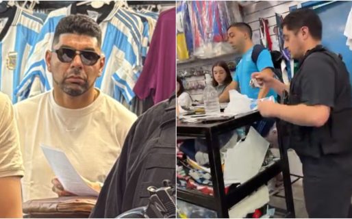 Néstor Ortigoza fue a un local de ropa deportiva a recuperar sus camisetas y discutió con el dueño
