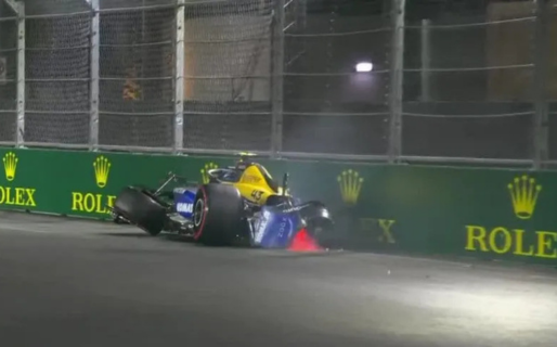 El tremendo accidente de Colapinto en la clasificación del GP de Las Vegas