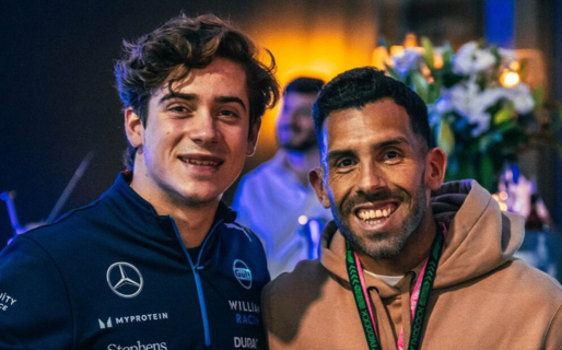 Carlos Tevez sorprendió a Franco Colapinto en los boxes de Las Vegas