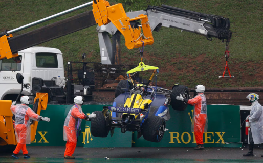 Así fue el momento en el que Franco Colapinto despistó y chocó en la clasificación del Gran Premio de Brasil
