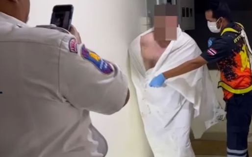 Un hombre cubierto de excremento se tiró desde el balcón de un hotel