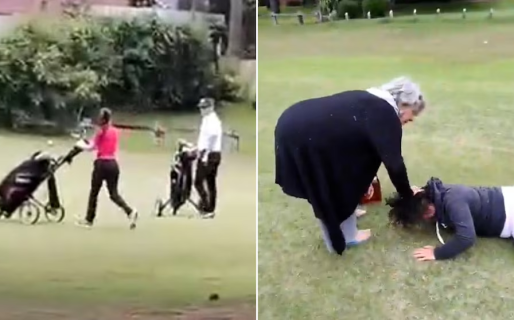 Atacaron a palazos a una mujer en un campo de golf