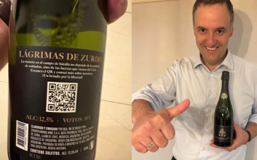 «Lágrimas de zurdo»: el polémico espumante dedicado a Milei