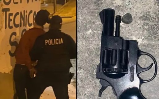 Intimidaba a los peatones con un arma de fuego y terminó detenido