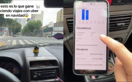 Trabaja como Uber, reveló cuánto ganó en Navidad y generó un debate en TikTok