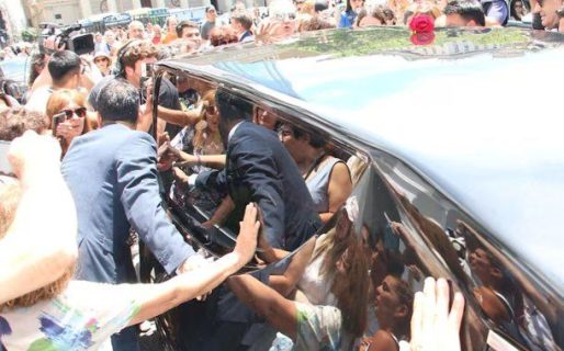 Último adiós: así partió el cortejo fúnebre con los restos de Jorge Lanata