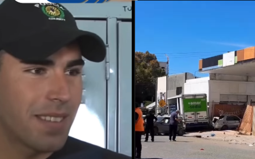 Se conocieron por el fútbol y los unió una tragedia: el policía que le salvó la vida a un hombre en el accidente del camión