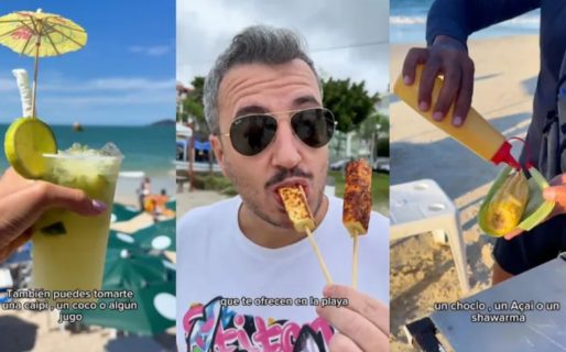 Un tiktoker reveló cuánto cuesta comer en las playas de Brasil y sorprendió a sus seguidores